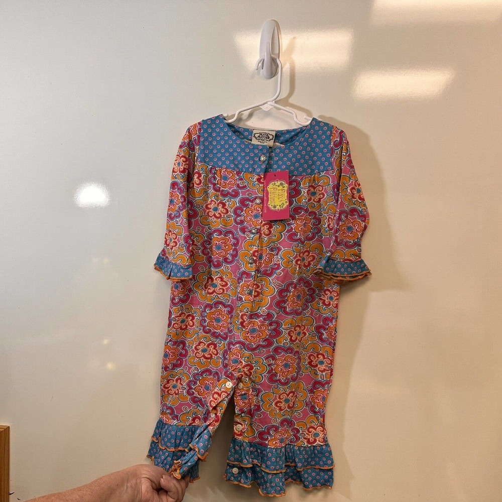 Flit and Flitter Ruffle One Piece Outfit, Floral Style Multicolored Size 24M